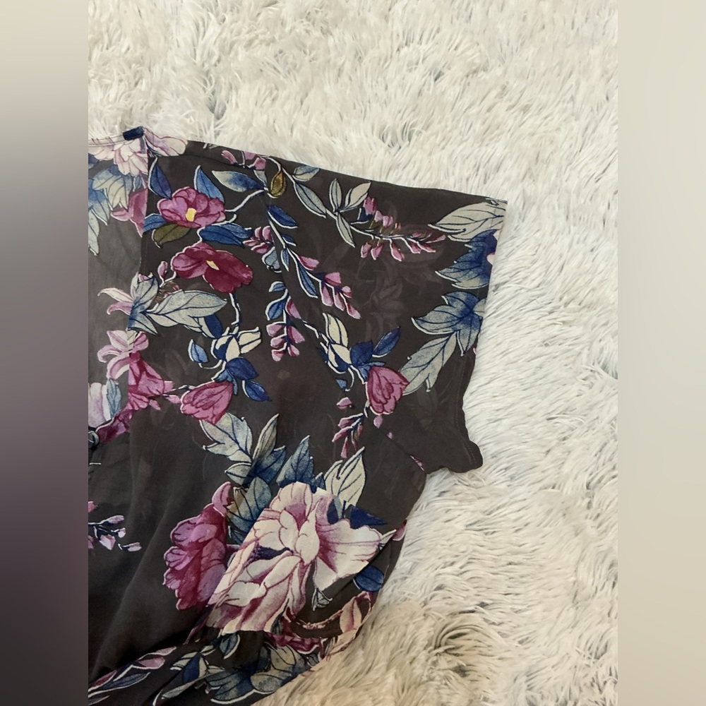 Torrid Lexie Babydoll Hi-Low Floral Chiffon Tunic Top Size 2 New with tags - Picture 7 of 13